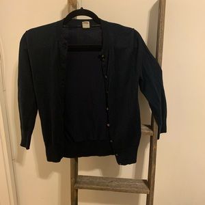 J Crew Navy Sweater Cardigan